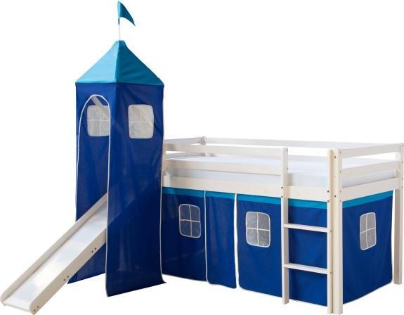 Image du produit Homestyle4u Lit mezzanine avec toboggan et tour (90 x 200 cm)