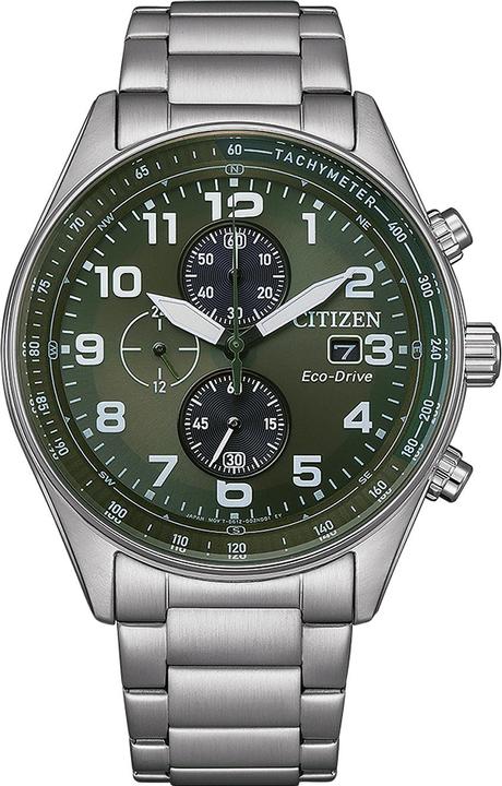 Actual product image Citizen Eco-Drive Pilot CA0770-72X (Chronograph, Analogue wristwatch, 43 mm)