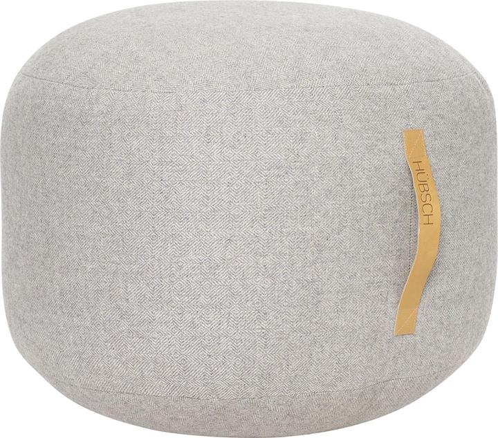 Produktbild Hübsch Pouf mit Lederhenkel