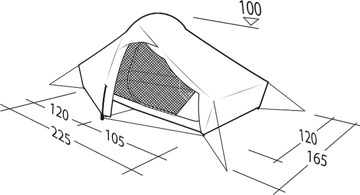Actual product image Robens Chaser 2 LW (Dome tent, 1.40 kg, 2 persons)