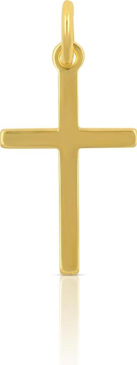 Muau Pendant cross yellow gold 750, 21x10mm (750/18K Gelbgold)
