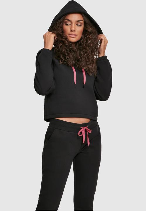 Immagine prodotto Urban Classics Felpa con cappuccio con cordoncino a contrasto da donna (L)