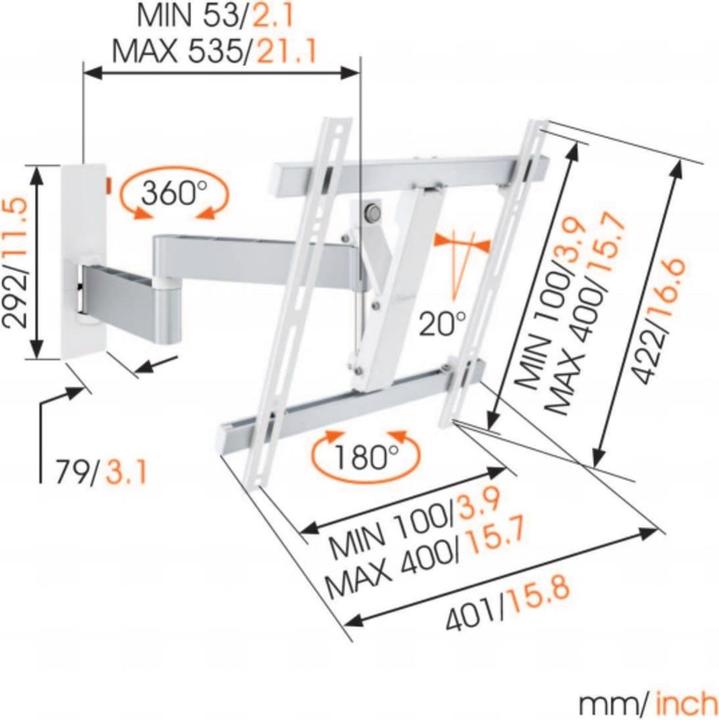 Produktbild Vogels Wall 3245 (Wand, 55", 20 kg)