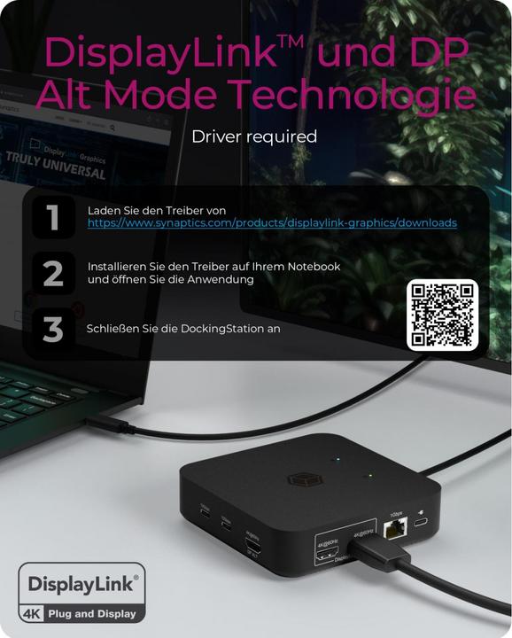 Produktbild Icy Box ICY BOX Vielseitige Multiport-Dockingstation, Dual 4K Display Dock, IB-DK4090-C (USB-C, 12 Ports)