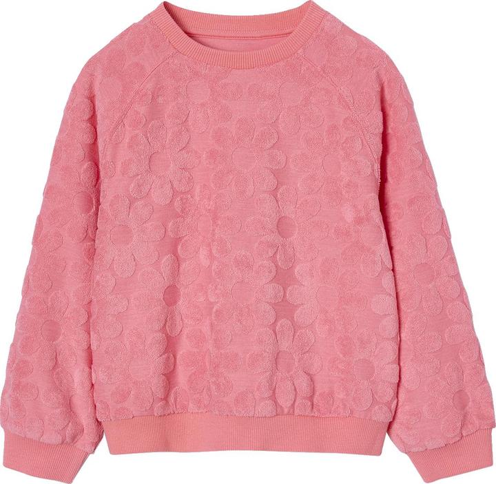 Actual product image Vertbaudet Mädchen-Set mit Frottee-Blumen: Sweatshirt & Shorts (104)