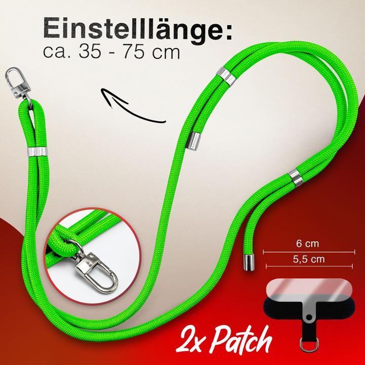 Productafbeelding Nalia HoldMe Lanyard Handykette – Universal Trageband für Smartphones - Verstellbar, Soft & Elastisch