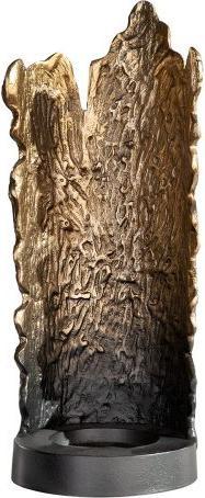 Produktbild Schubiger Alu Leuchter "Vulcan" antik braun, mit Farbverlauf in goldfigur