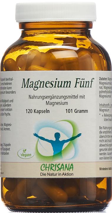 Actual product image Chrisana Magnesium fünf Kapsel (120 Piece, Capsules, 269 g)