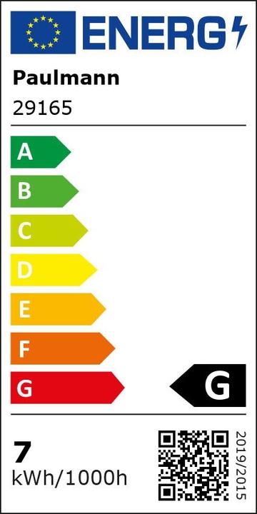 Energy Label Paulmann Globe Zigbee filament (E27, 0.60 W, 470 lm, 1 x, G)