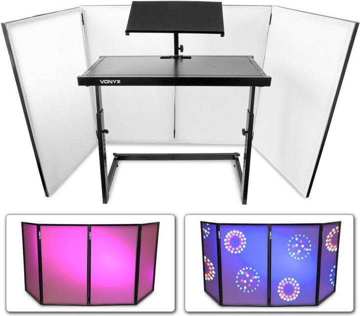 Produktbild Vonyx DJ booth met verstelbaar meubel en scherm