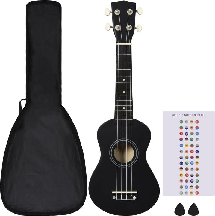 VidaXL Set di ukulele soprano con borsa per bambini da 21 pollici (Soprano, Soprano)