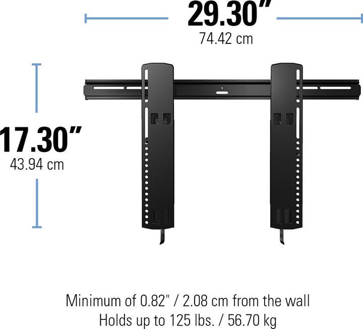 Produktbild Sanus Wandhalterung VLT16 - schwarz (Wand, 80", 56.70 kg)