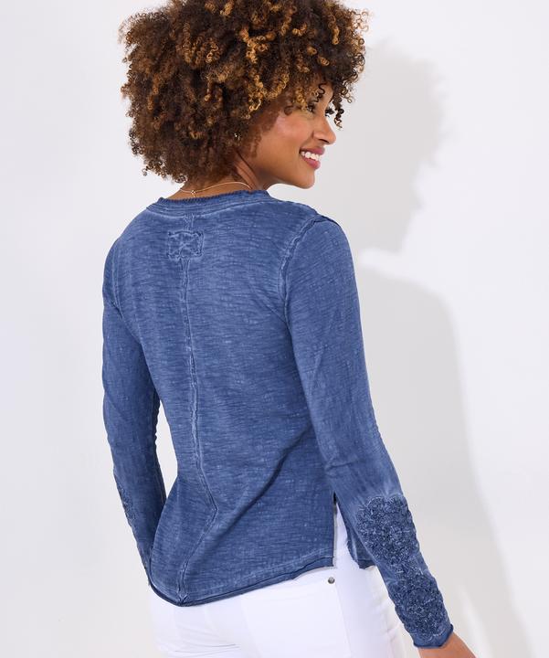 Actual product image Joe Browns Crochet Patch Henley Top (46)