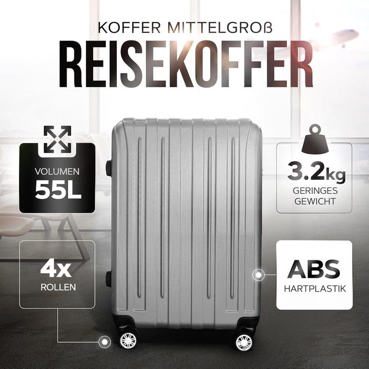 DS-Lux Hartschalen-Koffer (55 l, M (50 - 90l))