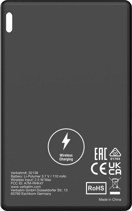 Produktbild Verbatim My Finder Card Bluetooth czarny/black - urządzenie do śledzenia MYFCR-01B 32138 (iOS)