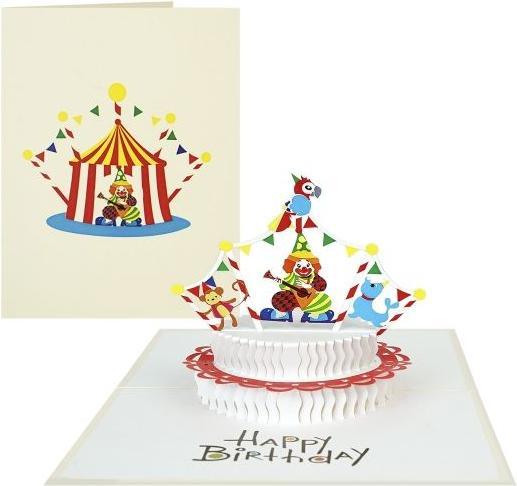 Produktbild MU Classic 3D Pop-Up Geburtstags Glückwunschkarte - Zirkus (1 Stk.)