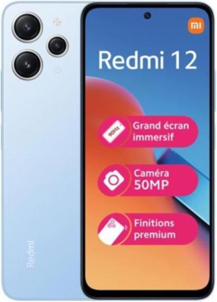 Actual product image Xiaomi Redmi 12 5G (128 GB, Sky blue, 6.79", Hybrid Dual SIM, 5G)