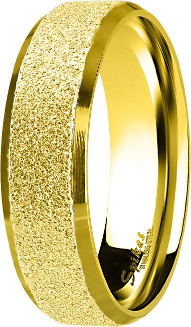 Star Piercing Ring vergoldet poliert und mittig gesprenkelt (Chirurgenstahl 316L, ohne Messing)