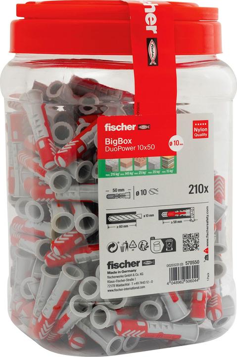 Fischer DuoPower 10x50 BigBox (210) (210 Stk.)