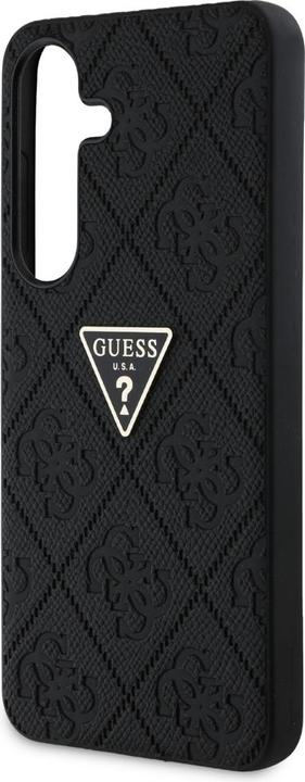 Actual product image Guess Hot Stamp 4G Pattern Triangle Metal Logo case for Samsung Galaxy S25 - black (Samsung Galaxy S25)