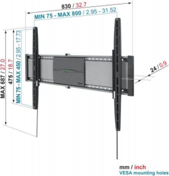 Immagine prodotto Vogels Efw 8305 (Muro, 80", 45 kg)
