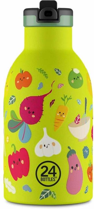 24 Bottles Thermosflasche Veggie Friends, 330 ml, Limettengrün (0.33 l)