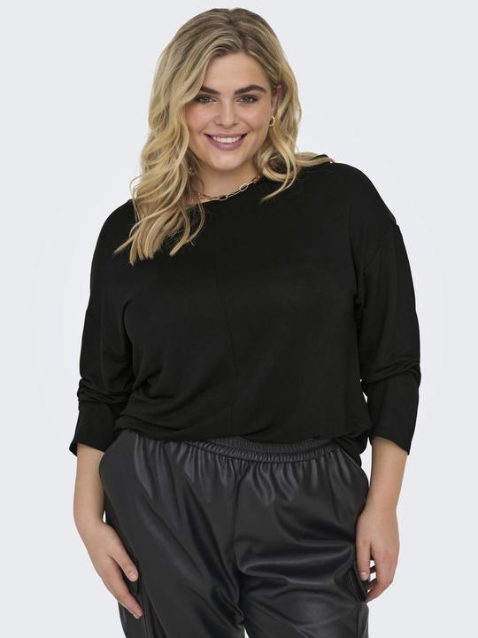 Produktbild Only Curvy einfarbiges Oberteil mit langen Ärmeln (M)
