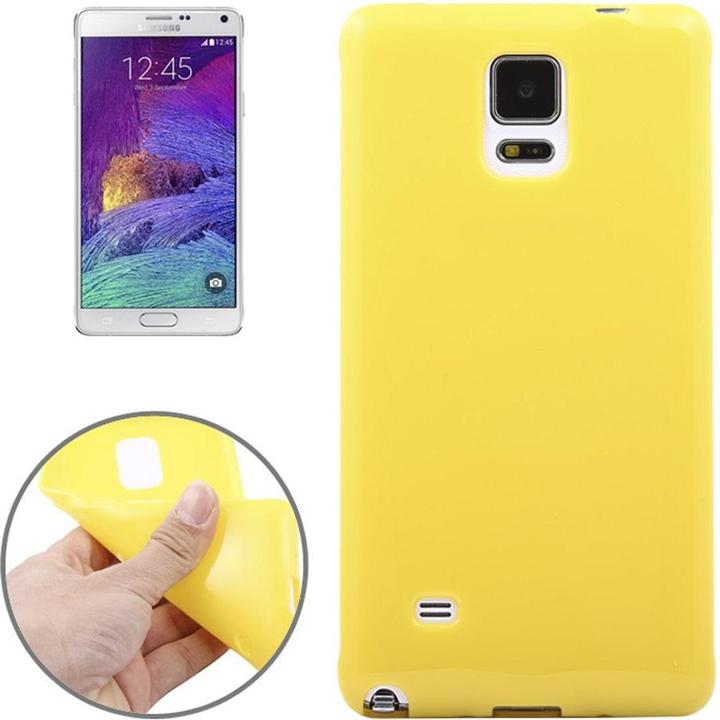 Produktbild König Design Schutzhülle TPU Case für Handy Samsung Galaxy Note 4 SM N910 Gelb (Samsung Galaxy Note 4)