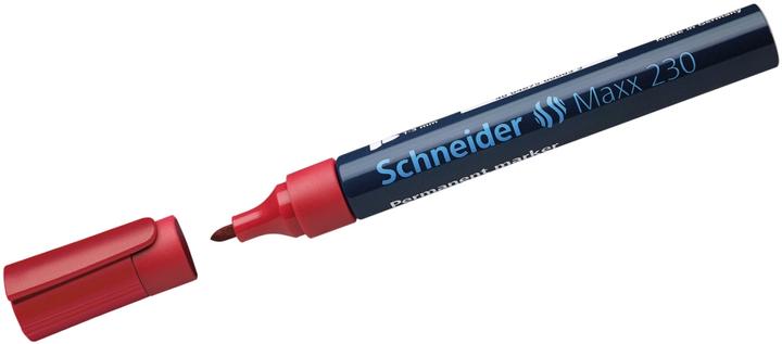 Actual product image Schneider Maxx 230 permanent marker Line width: 1-3 mm Ink colour: red (Red, 3 mm, 1 x)