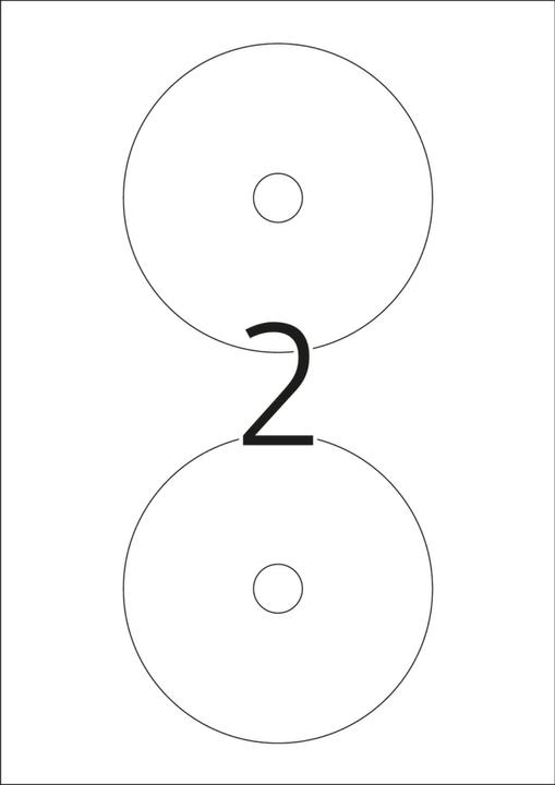 Actual product image TopStick CD labels maxi, diameter: 117 mm, white for inkjet, laser printers and copiers