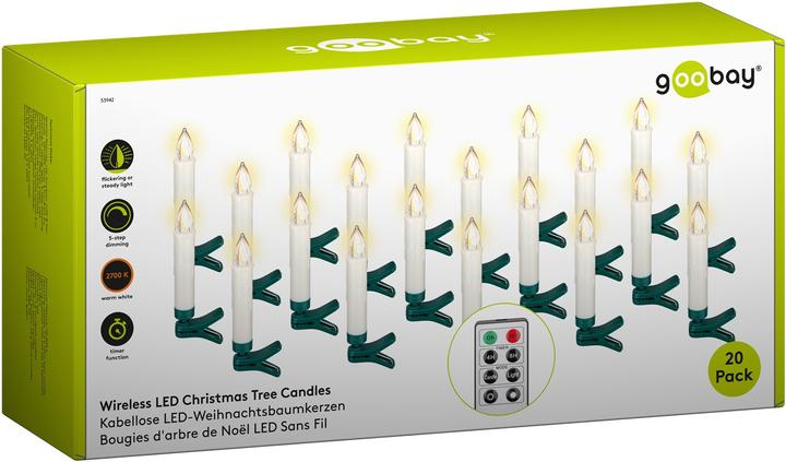 Produktbild Goobay Weihnachtsbaumkerzen (20 x)