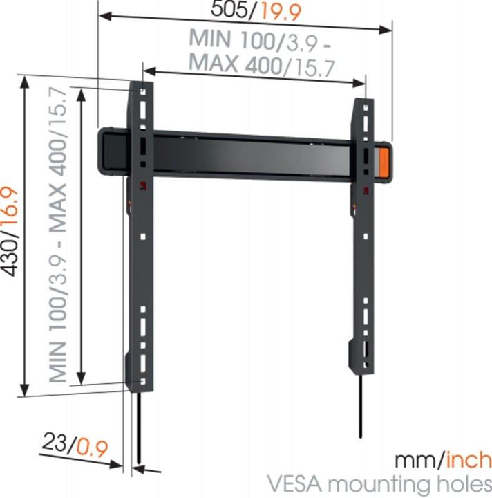 Actual product image Vogels Wall 3205 (Wall, 55", 50 kg)