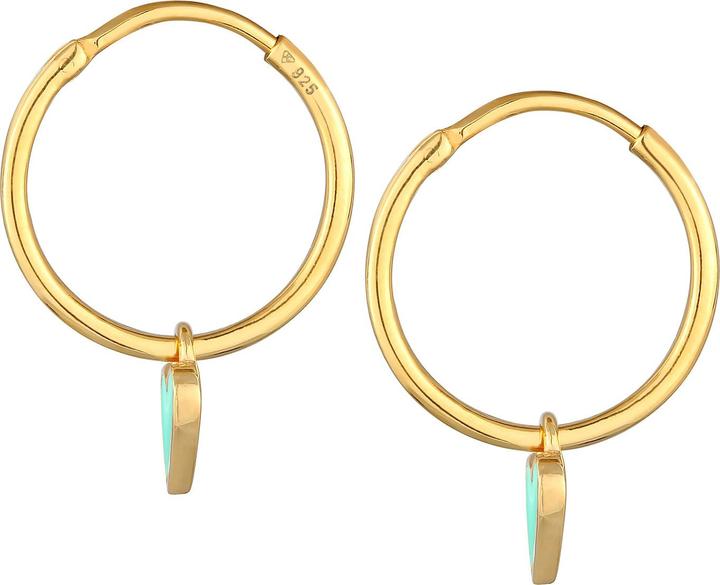 Immagine prodotto Elli Creolo, cuore (Smalto, Nessuna pietra, Argento 925 placcato oro)