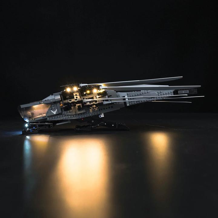 Actual product image BrickBling LED light set for LEGO Dune Atreides Royal Ornithopter (10327) incl. remote control