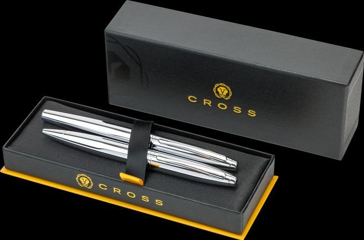 Cross Schreibgeräteset Kugelschreiber und Füllhalter Calais im Set Glanzchrom (Glanzchrom, 2 x)