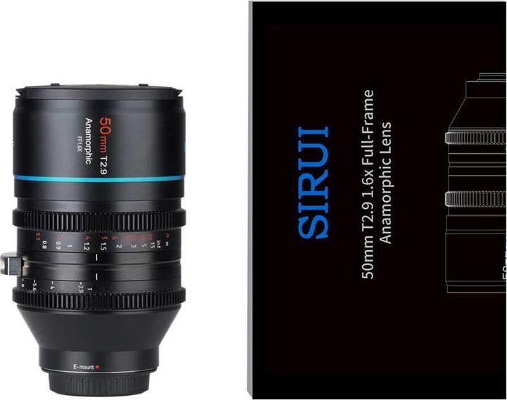 Actual product image Sirui Venus 50mm T2.9 1.6x full frame anamorphic lens Z mount (Nikon Z, full size)