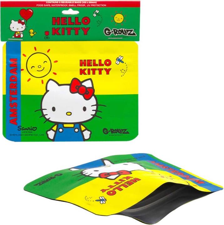 Produktbild G-Rollz Hello Kitty Classic Amsterdam Smellproof Bags 105 x 80mm 8pcs