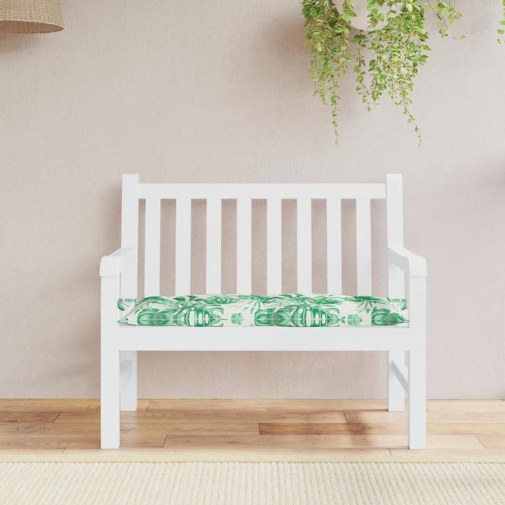 Image du produit VidaXL Housse de banc de jardin motif feuilles O x tissu ford (110 x 50 x 7 cm)
