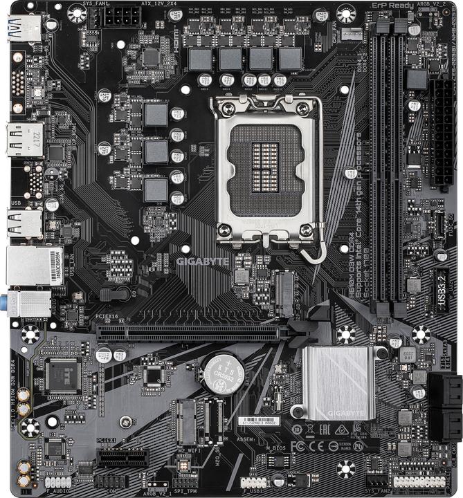 Gigabyte H610M D3W DDR4 Motherboard - Supports 14th Gen. Intel Core CPUs, 5+1+1 phases VRM, up to 3200MHz DDR (LGA 1700, Intel H610, mATX)