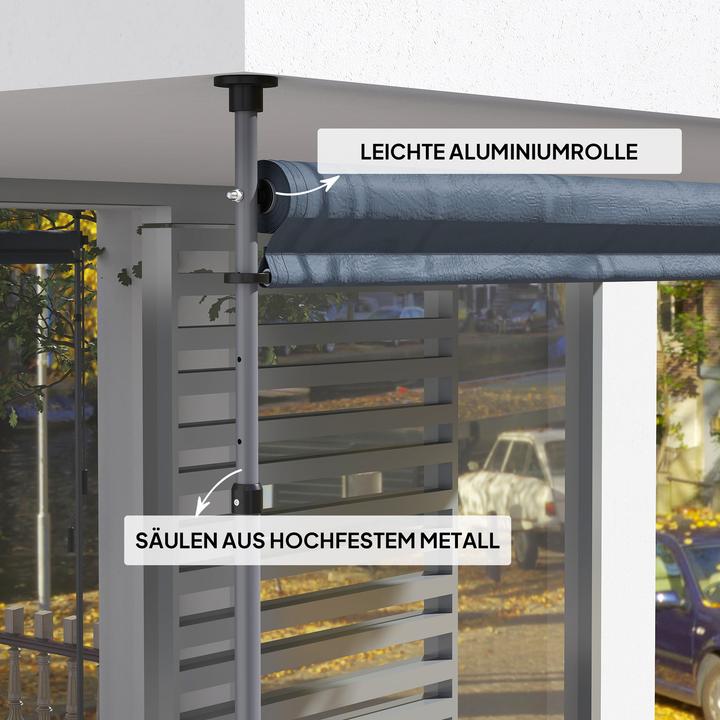 Produktbild Outsunny Markise Polyester, Aluminium Dunkelgrau (4 m)