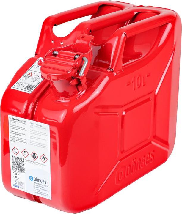 Actual product image Dönges Stahlblech-Benzinkanister, 10 l, rot