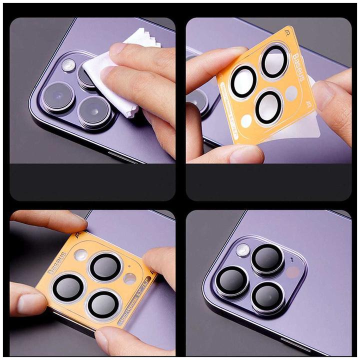 Actual product image Baseus Lens Protector Glare Repelling Corning for iPhone 14 Pro/14 Pro Max (80 Piece, Apple iPhone 14 Pro)