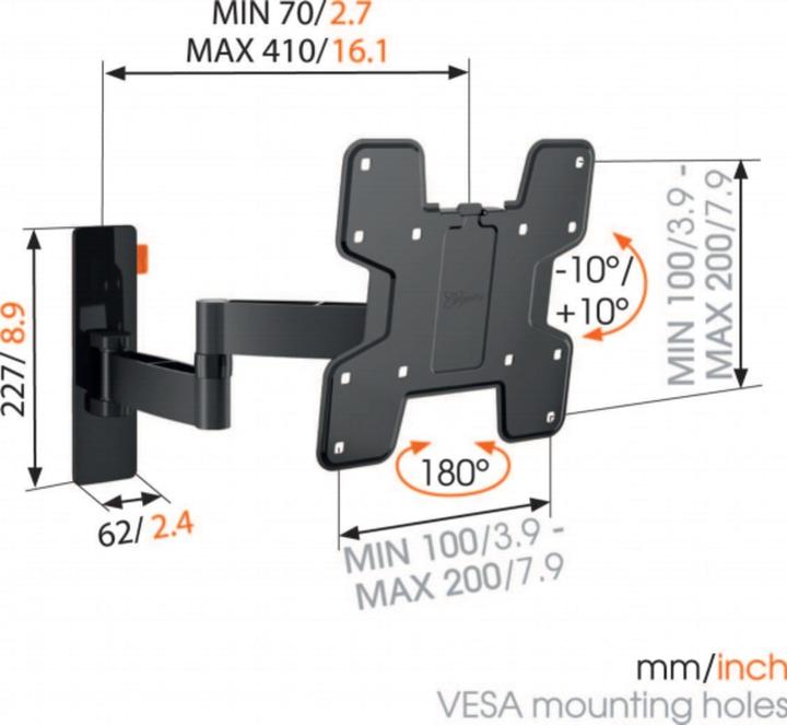 Produktbild Vogels Wall 3145 (Wand, 40", 15 kg)