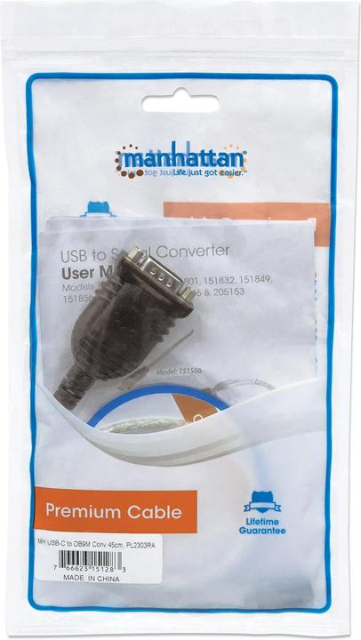 Actual product image Manhattan 0.45m USB-C/Serial USB-C Serial Black (0.45 m)