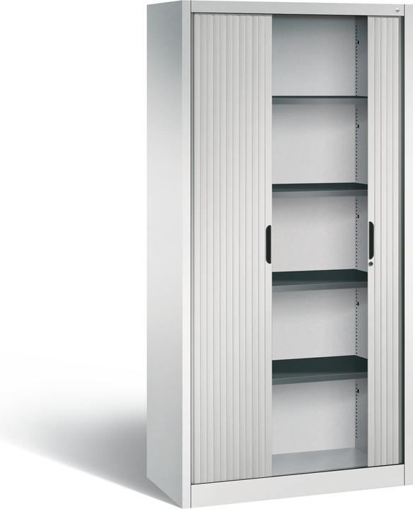 Image du produit C+P Armoire à rideau avec store horizontal (100 x 42 x 198 cm)