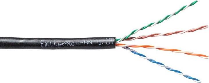 Produktbild No Name EmiterNet Outdoor PVC+PE UTP (U/UTP) Cat.5e Kabel 4x2x0 5 PE-Draht (U/UTP, CAT5e, 305 m)
