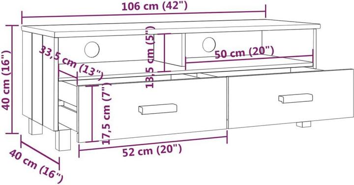 Image du produit VidaXL Jessica (106 x 40 x 40 cm)