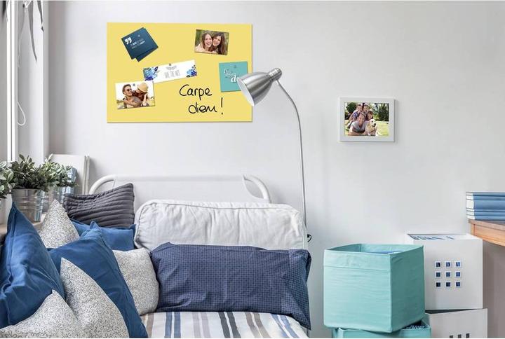 Actual product image BE! Board Glass Magnet Board Yellow (W x H) 60cm x 40cm B1208 (Magnet board, 60 x 40 cm)