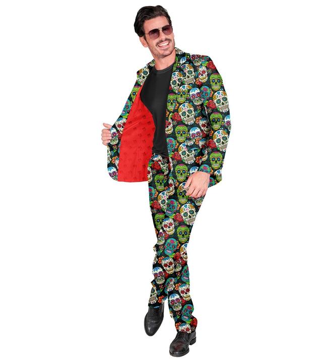 Actual product image Widmann Dia De Los Muertos suit jacket, trousers (S, M, L, XL, XXL)