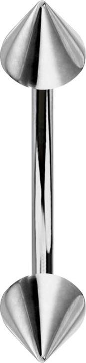 Immagine prodotto Star Piercing Micro banana in argento con due coni (senza ottone, Titanio G23)